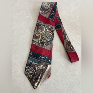 Benchmark Sophisticated Multicolor Paisley  10% Silk Vintage Men’s Tie